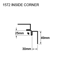 image of decorative metal panels - Flashings and Trims F-10/P-75 - 1572 INSIDE CORNER