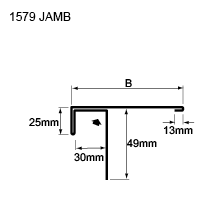 image of decorative metal panels - Flashings and Trims F-10/P-75 - 1579 JAMB