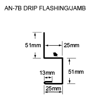 AN-7B DRIP FLASHING/JAMB
