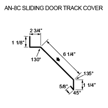 AN-8C SLIDING DOOR TRACK COVER