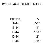 #110 (B-44) cottage ridge instruction