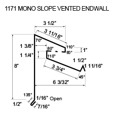 1171 mono slope vented endwall