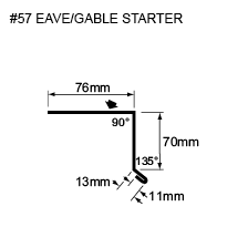 #57 eave/gable starter