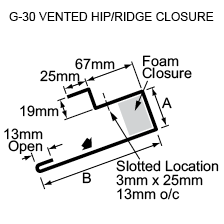 g-30 vented hip/ridge closure