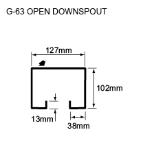 G-63 open downspout
