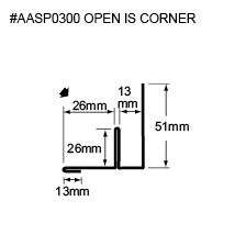 image of Stratus - Stratus Flashing - #AASP0300 OPEN IS CORNER