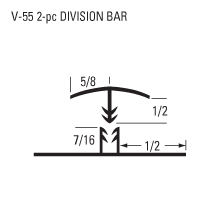 v-55 2-pc division bar